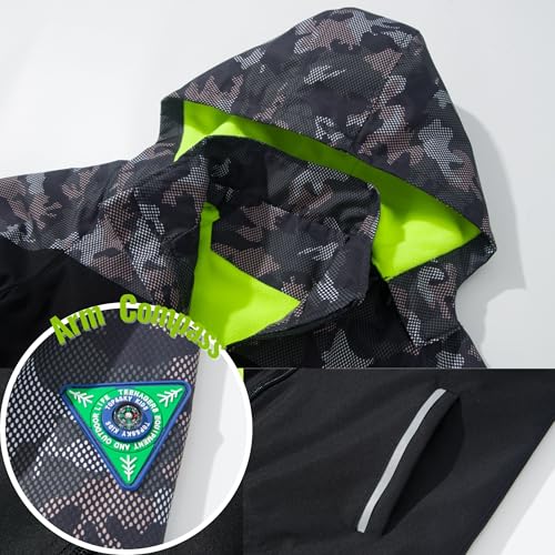 Image of Waterproof Kids Rain Jackets With Hood,Lightweight Toddler Raincoat For Boys Girls,Kids Clothes Windbreaker Jacket