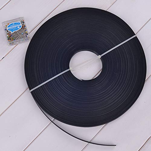 GUGULUZA 50 Yards Polyester Boning for Sewing Wedding Dress Corset Nursing Cap Making 6/8/12/15 mm (Black - 12mm) - Image 2