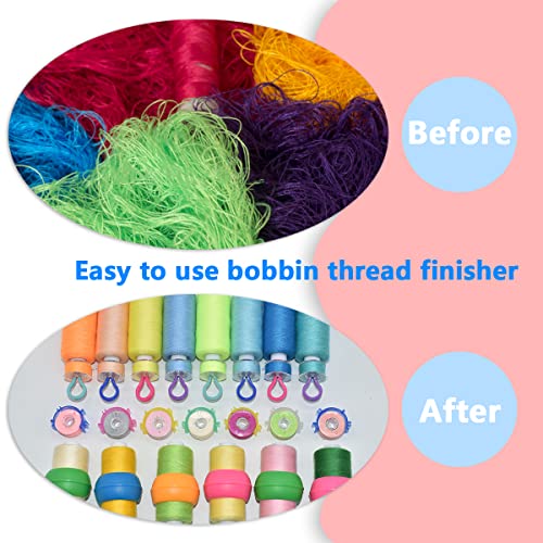 142 Pcs Bobbin Thread Organizing Clips, 70 Bobbin Holder Clips Color Thread Clips Holder, 32 Silicone Holder Bobbin Holders - Image 4