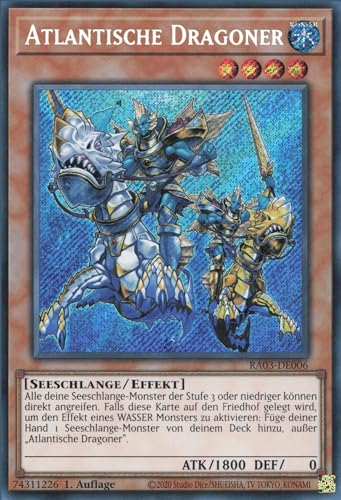 Atlantische Dragoner (V.3) RA03-DE006 Secret Rare Deutsch Boosterfrisch 1. Auflage - Quarter Century Bonanza - mit ReCollectibles-Versandschutz - für Yu-Gi-Oh!