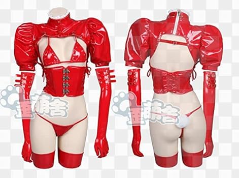 Amazon | [jun xiang] 暗黒王朝ダークメイドバニーエナメルコスプレ