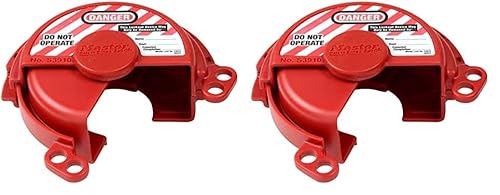 Master Lock S3910 Lockout Tagout Pressurized Gas Valve Lockout,Red (Pack of 2)