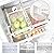 onaner Refrigerator Drawer Organizers,Fridge Drawer Organizer,Pull Out with Handle,Clear Container for Food Drinks Egg,Fit for Refrigerator Shelf Under 0.6 Inch,Easy to Install(1-Pack)