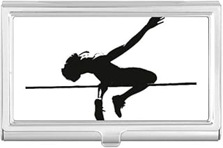 Physical Education High Jump Business Card Holder Case Pocket Box Wallet