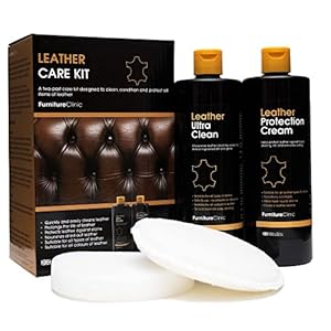 Furniture Clinic Complete Leather Care Kit | Leather Cleaner & Leather Protection Cream for Sofas, Car Seats | Leather…