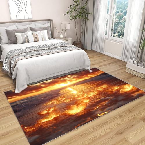 Tapis sol antidérapant coucher soleil 3D pour éviter les glissades