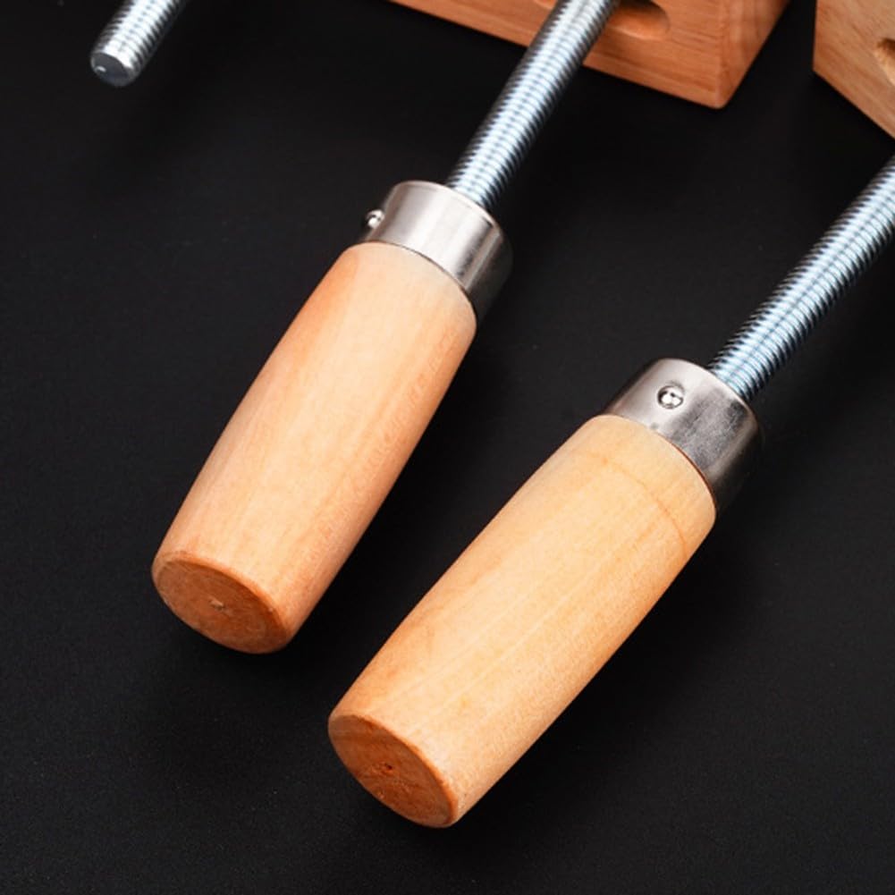 Pince à vis manuelle en bois, collier de serrage réglable avec viroles en acier pour une variété de projets de travail du bois (15,2 cm)