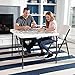 LIFETIME 80783 37-Inch Commercial Grade Square Folding Card Table, White Granite