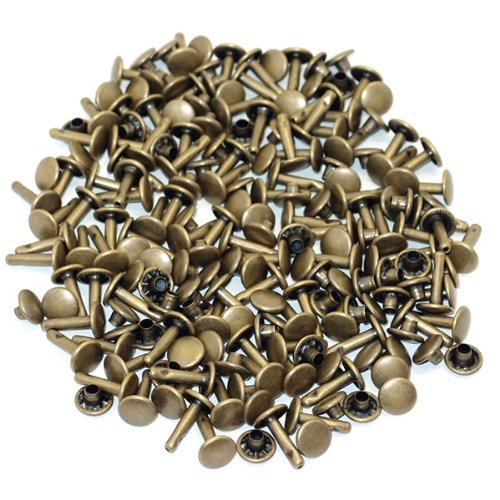 Amazon | 両面カシメ 大 超足長 頭9mm 足14.5mm アンティークゴールド 