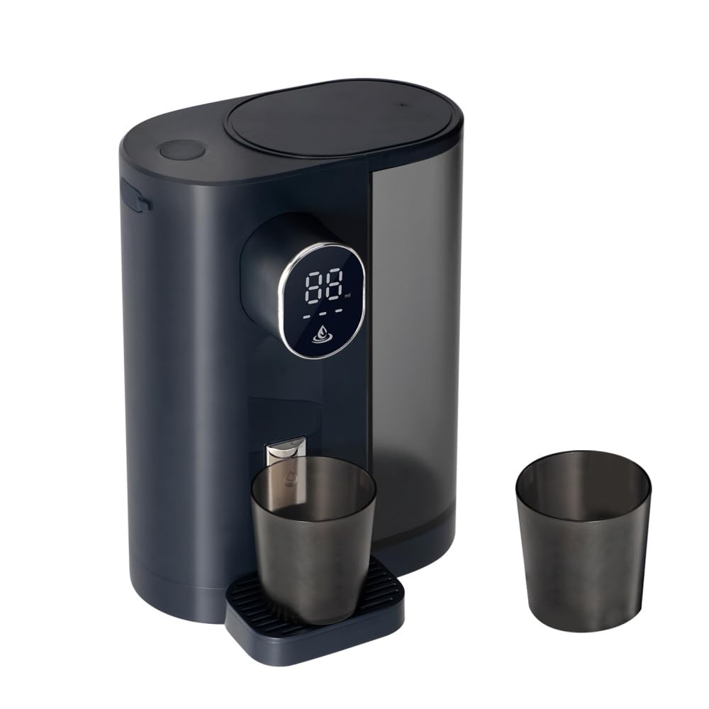 Automatic Mouthwash Dispenser, 600ml Auto Mouth Wash Pump Adjustable Volume Mouthwash Container Dispenser with 2 Cups for Bathroom