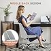 DUMOS Office Chair, Comfy Desk Chair Rolling Vanity Swivel Task Chairs with Wheels, Wide Seating Armless Height Adjustable Computer Chairs for Home,Bedroom,Student,Adults, Classic Grey