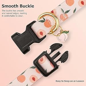 Handmade dog collar for small medium large dogswhite peach with pendant fall and winter fashions dog collarideal for girl dogs boy dogs large   cucciolini doodles