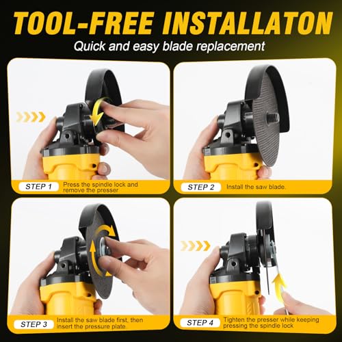 Meuleuse d'angle sans balais Roadtime pour batterie DeWalt 20V - 6