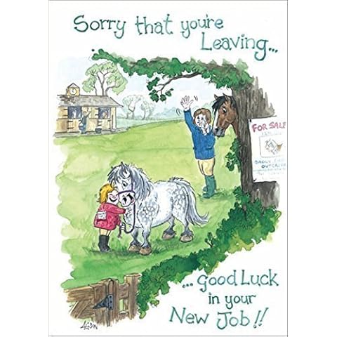 Alisons Animals Horse New Job Greeting Card"Sorry That You're Leaving." Cover