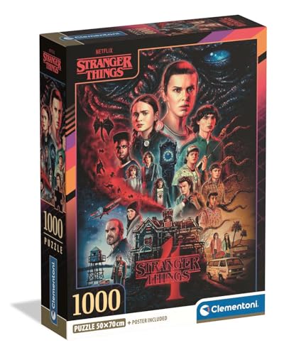 Clementoni - Puzzle Adulto 1000 Piezas Stranger Things Compact