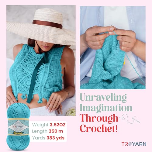Image of Yarn for Crocheting & Knitting - 4 Skeins (4x383 Yds) (105376 - Aquarium) Crochet Yarn - 100% Microfiber Acrylic Yarn - Knitting Yarn for Craft Projects