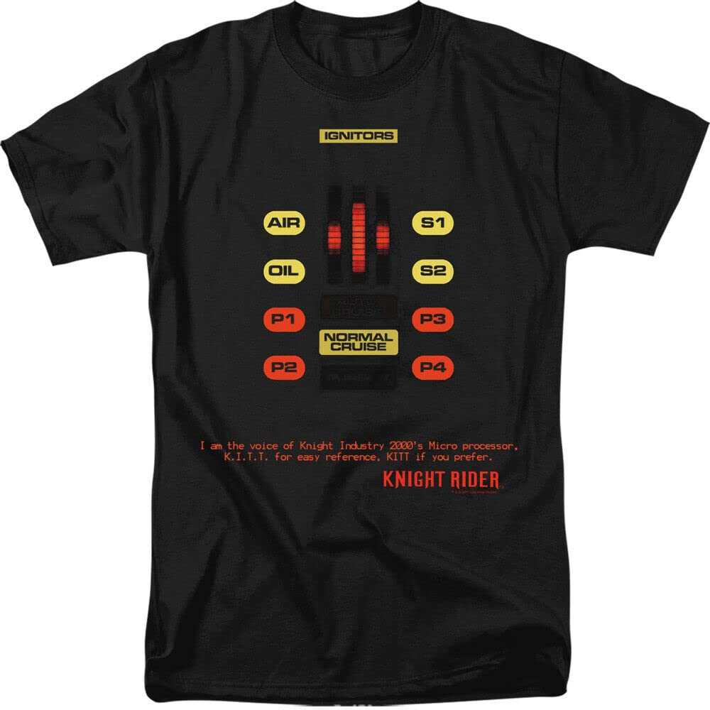 GAOBI Knight Rider Kitt Console Adult T-Shirt Black
