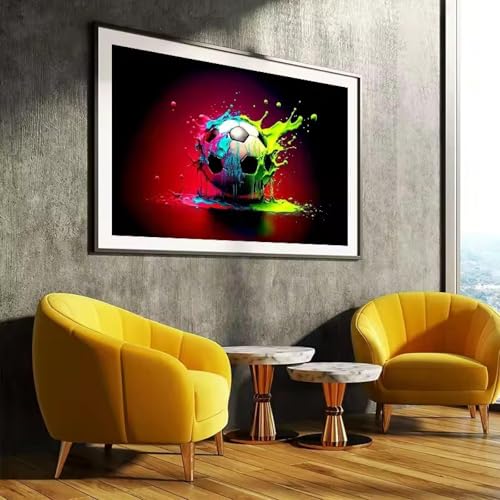 Affiches de sport colorées pour salon et chambre d'enfants style football