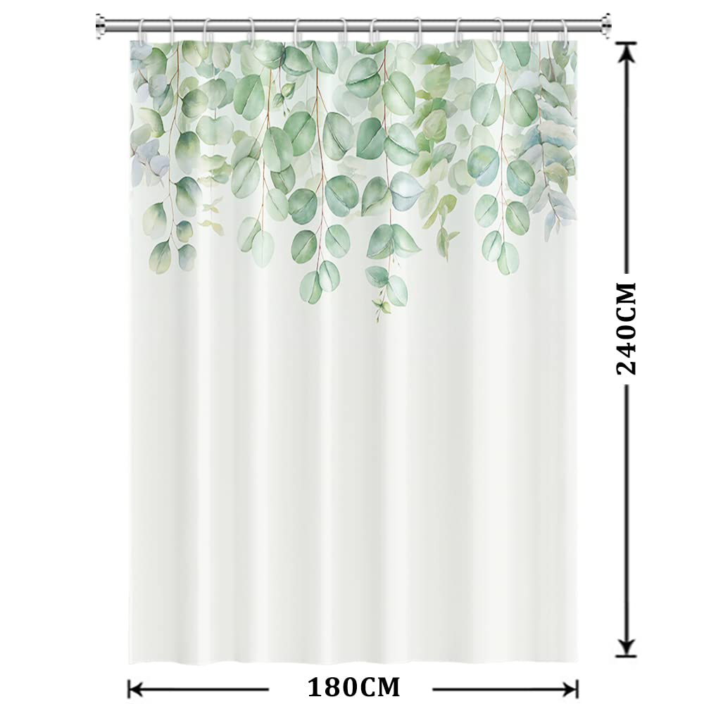 Uiiooazy Green Eucalyptus Shower Curtain - Image 3