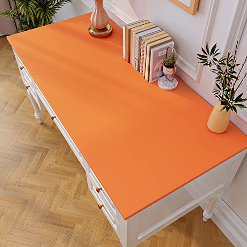 VaryPaper Peel and Stick Orange Wallpaper Removable Contact Paper for Kitchen Countertops Sticky Back Plastic Furniture Vinyl Wrap Stick on Wallpaper for Living Room Bedroom Worktop Vinyl Covering - Image 4