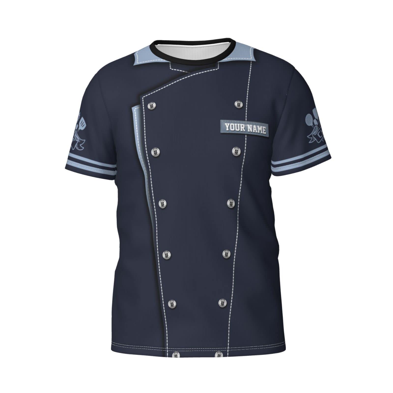 Personalized Chef Shirt Custom 3D Chef Shirt Gifts for Men Women Husband Brother Boyfriend Men's Kitchen Classic Chef Shirts