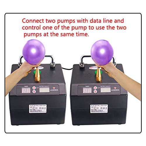 Lagenda Portable Electric Balloon Pump Professional Automatic Modeling Balloon Inflator Electric Balloon Blower Pump with Timer Battery for Party Events Decoration by Lagenda - Image 2