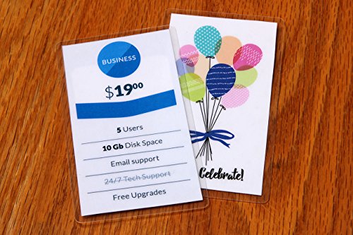 USI Premium Badge and ID Thermal Laminating Pouches, Business Card Size, 10 Mil, 2.25 x 3.75 Inches, Clear, Gloss Finish, Round Corners, 100-Pack