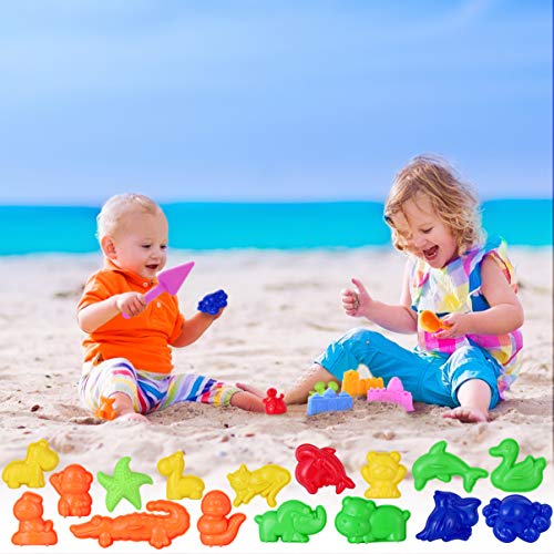 Toyvian 27PCS Verão Conjuntos de Brinquedos de Areia de Praia Brinquedos Modelo Animal Brinquedos da