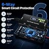 Controlador de Carga Solar MPPT 12V, 10A para Baterías LiFePO4 | Compatible con Baterías AGM, Gel y de Ácido, Pantalla LCD e Indicadores LED, Puertos Duales USB-A y Tipo-C, Protección de Circuito Segura 4
