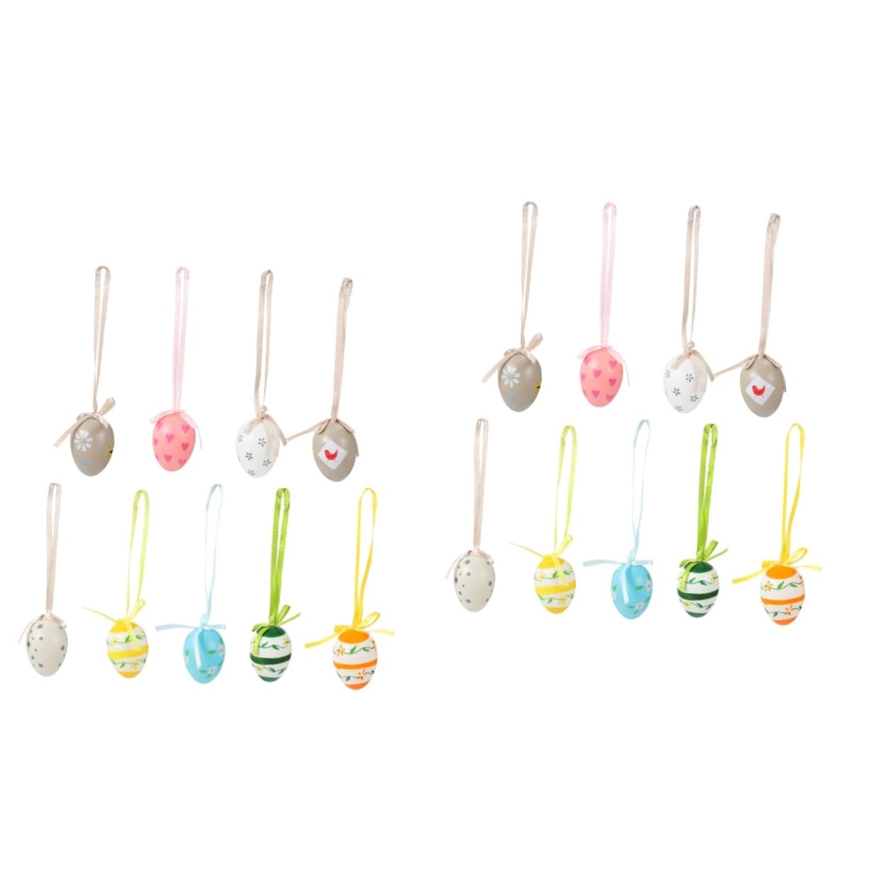 ABOOFAN 108 STK Ostereier Plastic Easter Eggs Ostern Eier Ostern hängende Eier osterdekoration hängende Eier Spielzeug Ornament Hängender Eieranhänger Osterei-Anhänger künstlich schmücken
