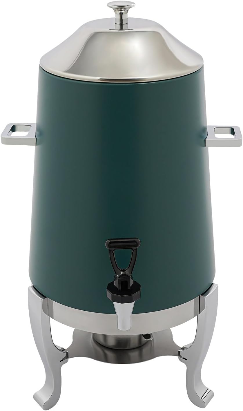3.4 Gallon Electric Beverage Dispenser with Temperature Control – Hot Drink Station for Coffee, Tea, and Milk | Versatile Stand for Hot & Cold Drinks (Green)