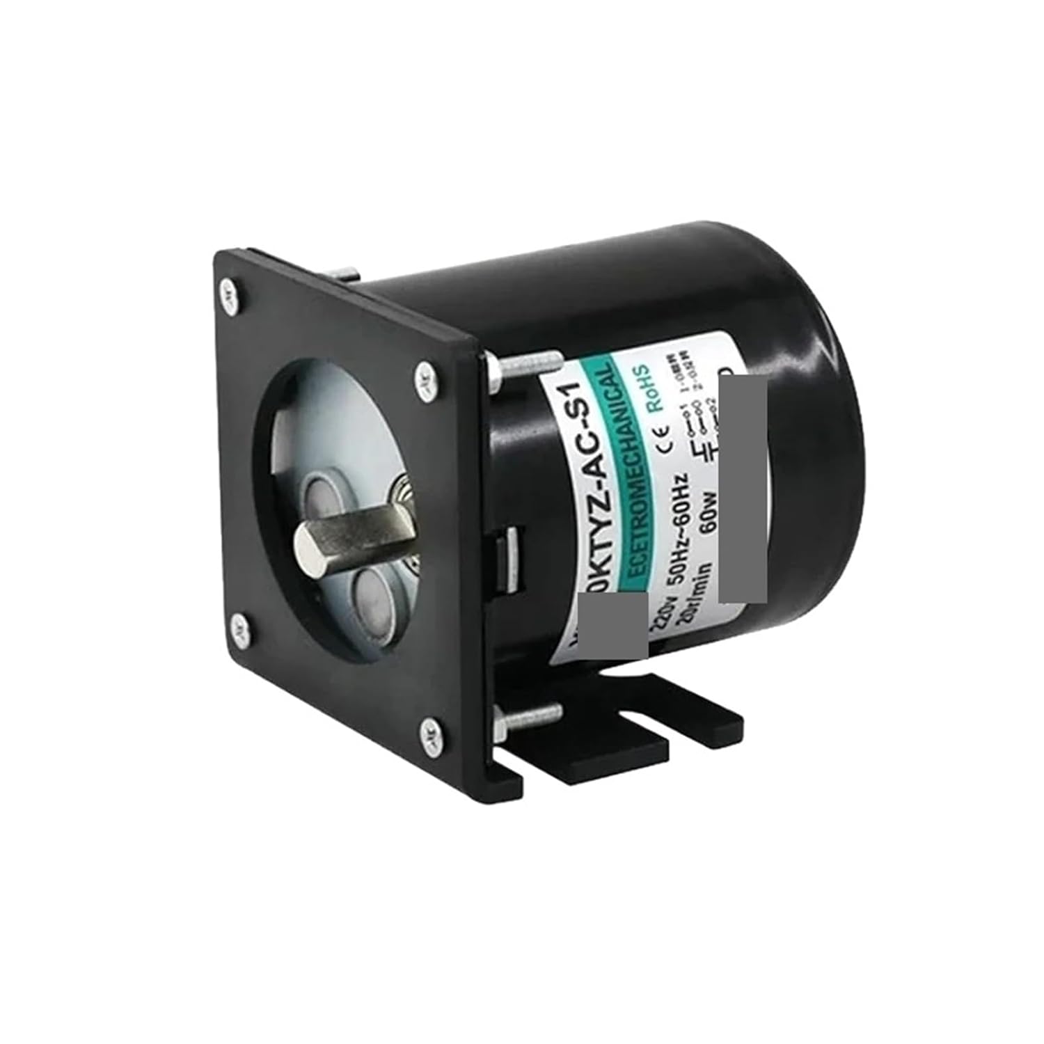 Synchronous Motor 80KTYZ 220V 60W Eccentric Shaft AC Permanent Magnet with Bracket Speed Reducer Controllable Inversion CW CCW(110rpm)