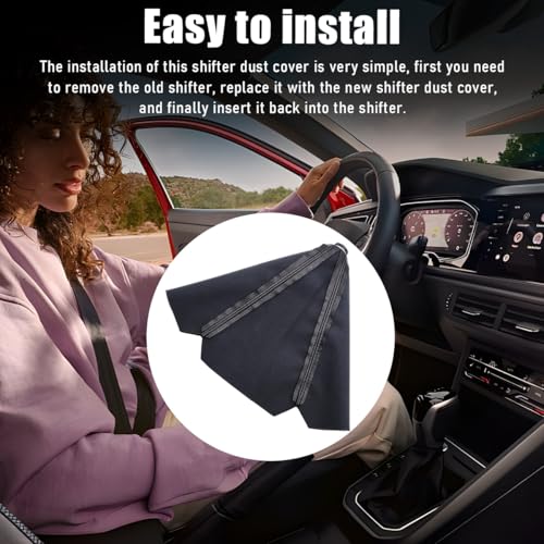 image for Ohleats Car Shift Knob Dust Cover, Automotive Shifter Boot Sleeve Repl