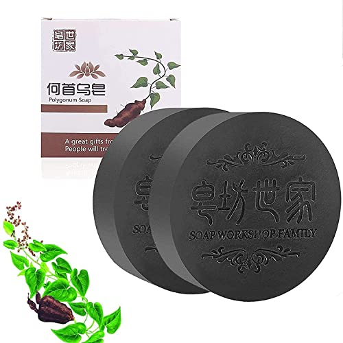 Polygonum Multiflorum Shampoo Soap, Black and