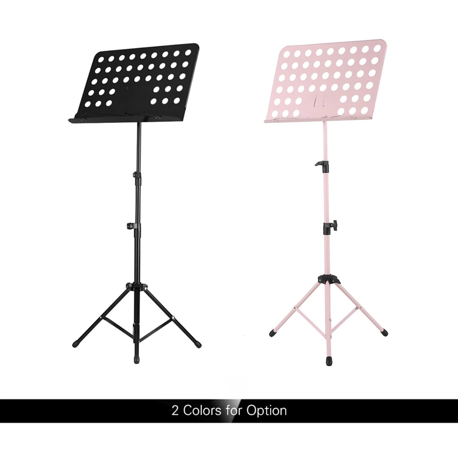 Leggio per Spartiti Leggio Portatile in Metallo Staccabile for Strumenti Musicali for Pianoforte, Violino, Chitarra, spartiti, treppiede(Pink)