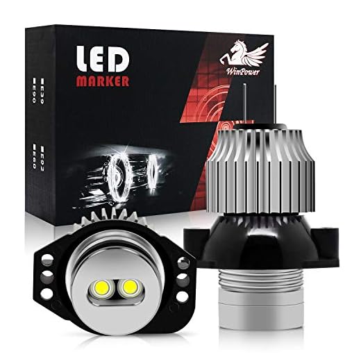 WinPower 12W LED ängelögon Strålkastare Halos Auto Conversion Kit Inget CanBus -fel Positionsljus 6000K Xenon White E90 / E91 Sedan Wagon, 2 Pieces