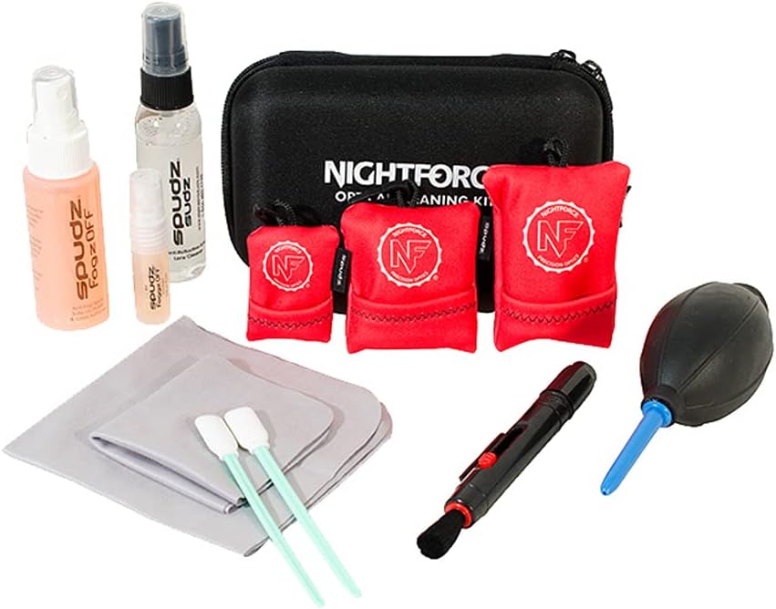 NIGHTFORCE 12Piece Professional Optical Cleaning Kit with Fob Cleaning Cloths