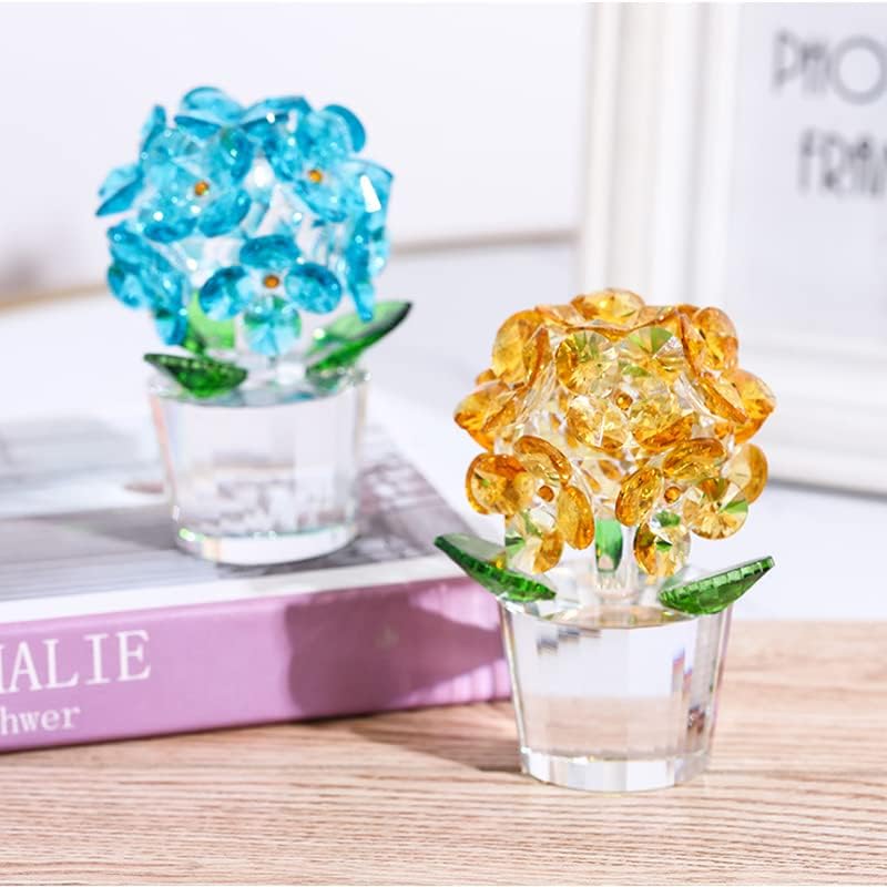 Flower Gift for Her, Birthday Gifts for Women, Artificial Crystal Flower Hydrangea Gift, Unique Love Gifts for Mom, Women, Mom Gift for Mothers Day, Anniversary, Valentines Gifts for Her (Red)