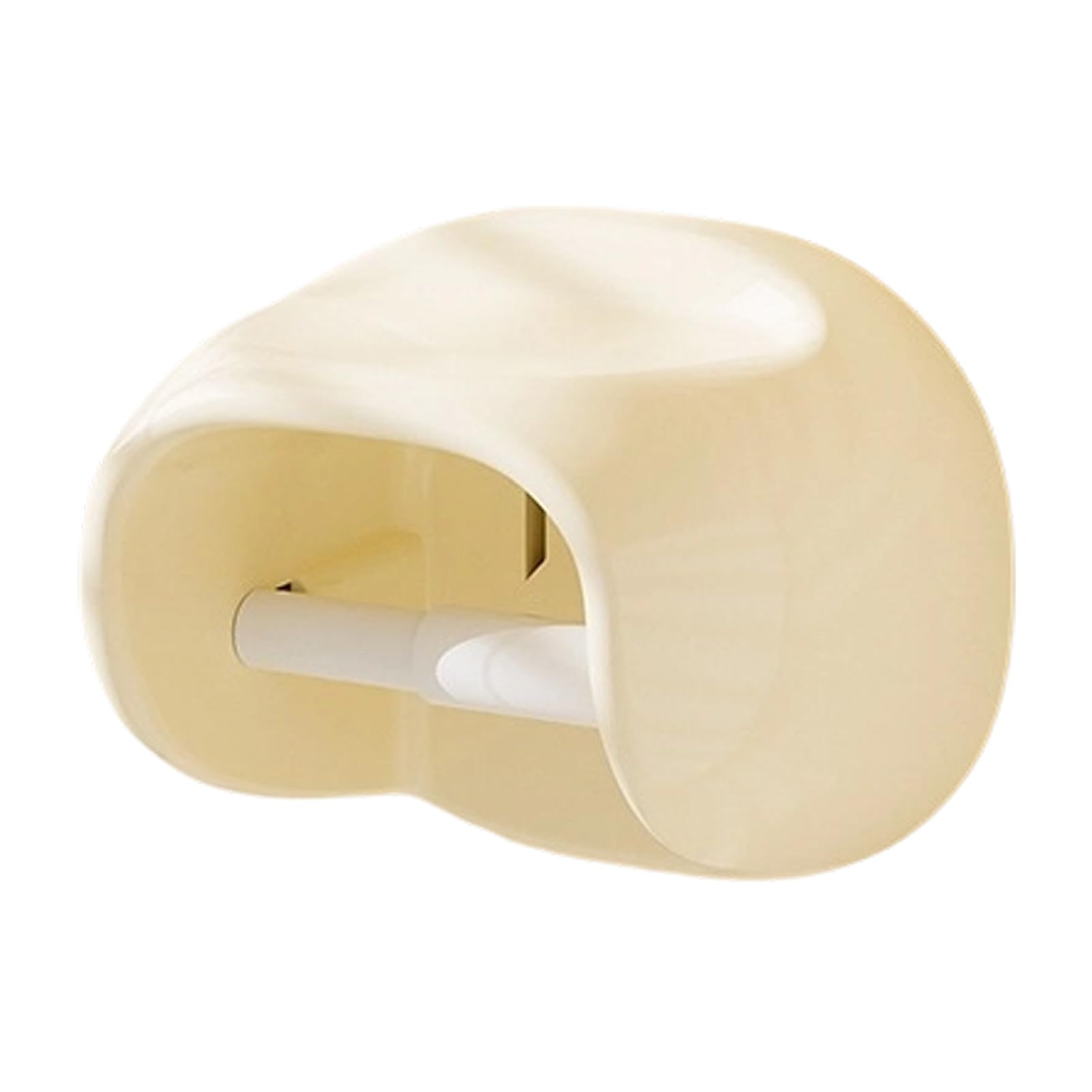 Glifora Roll Holder, No Drilling Wall Mount Toilet Paper Holder - with Top Storage Shelf, Durable, Space Saving Tissue Dispenser for Bathroom and Kitchen