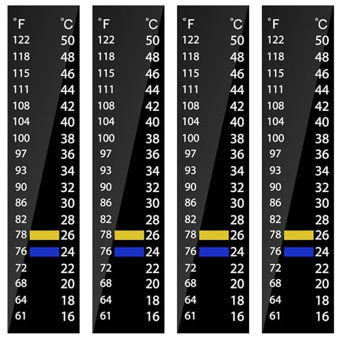 Aquarium Thermometer Strips 4 Pieces - Fish Tank...