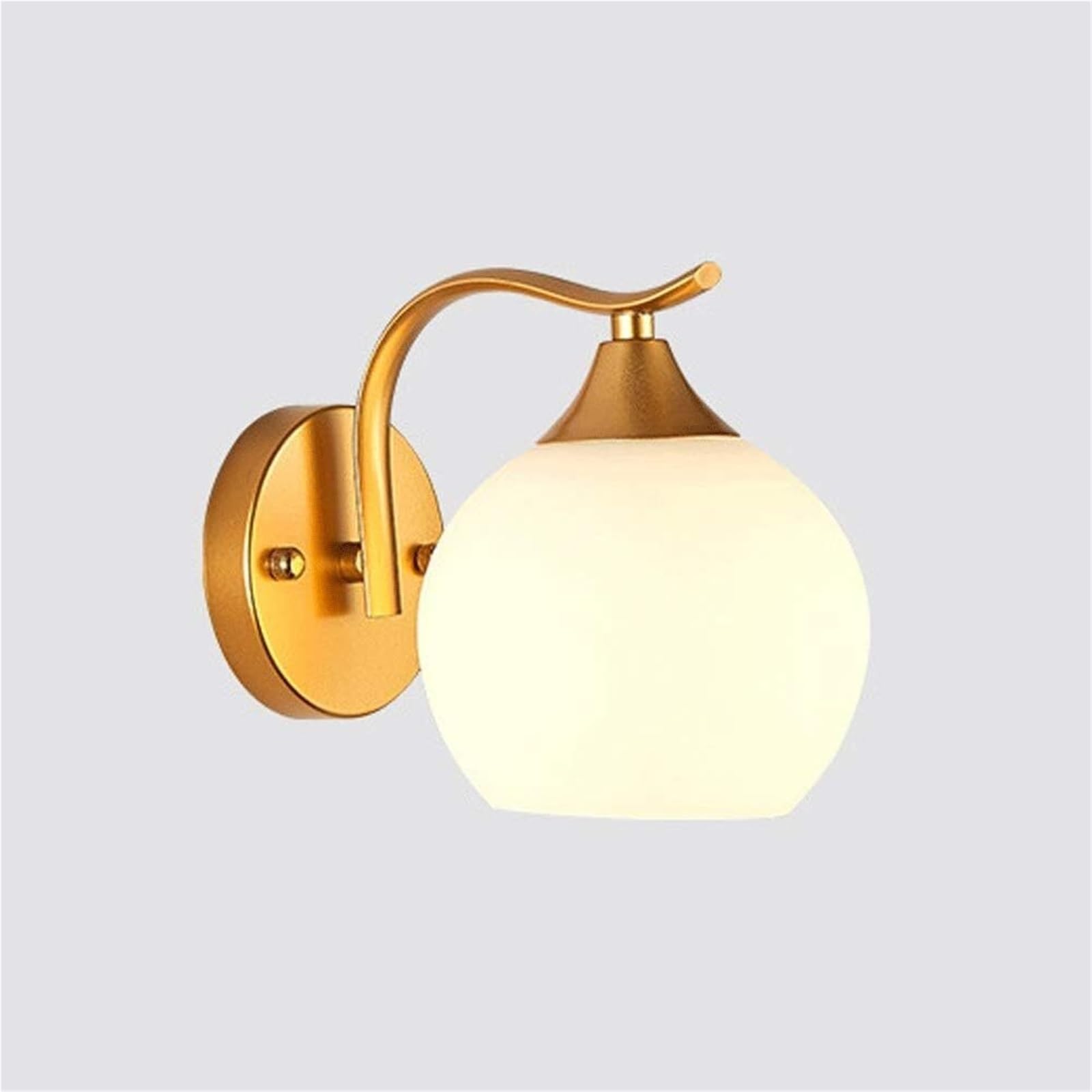 HPTHLY Wall Sconce With Milky White Glass Lampshades, Gold Metal Indoor Wall Lamp Fixture, Wall Lighting For Living Room, Bedroom, Hallway, Wall Sconces Decor