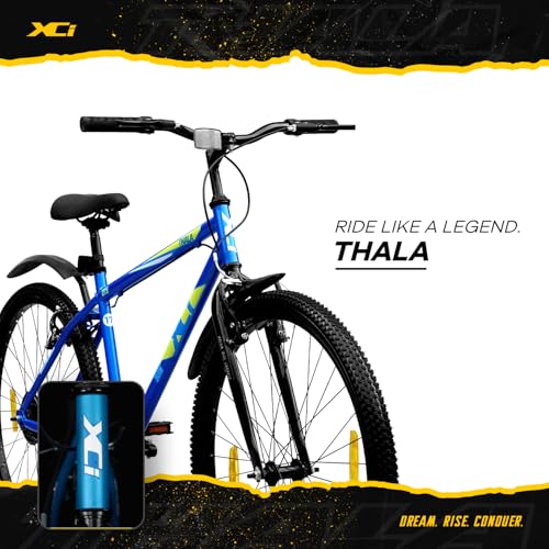 Image of XCi Thala Mountain Bicycle /Bike, 27.5-Inch Tires, Single Speed, Rigid Suspension, V-Brakes, Youth 12+ Years, 17-Inch Ultra Light Steel Frame, Blue Green