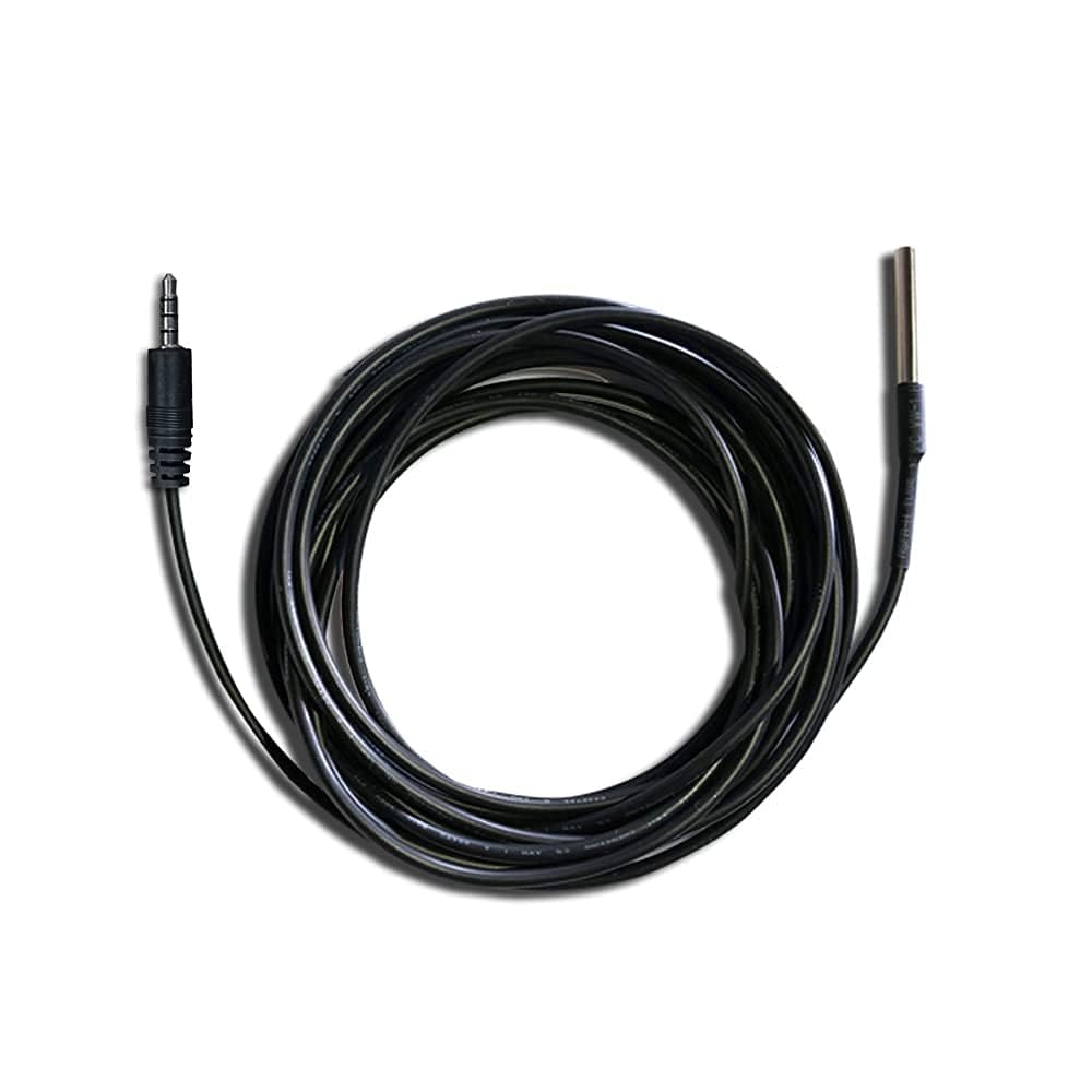 DS18B20 Digital Temperature Sensor with 3.5mm Audio Plug 20×7.5×3.7mm Waterproof Flat Probe