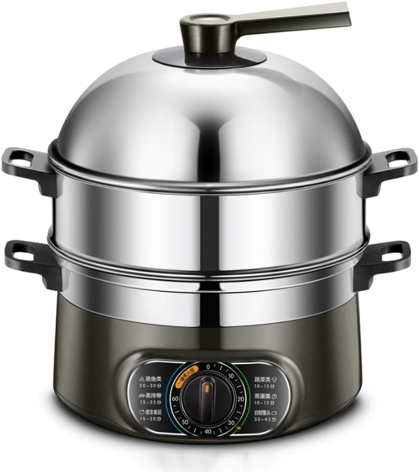 Electric Steamer Multifunctional Household Electric Hot Pot Steamer 2-3 Layers Large Capacity Automatic Power Off 10L Steamer
