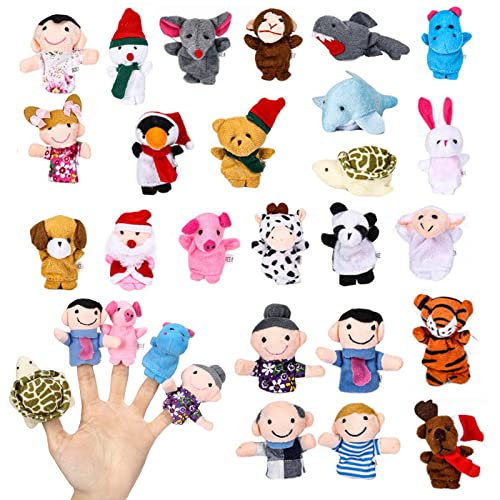 24 Pcs Finger Puppets Set Easter Egg Fillers Story Time Velvet Puppets Toys For Adorable Random Easter Goodie Bags Stuffers #TOP8