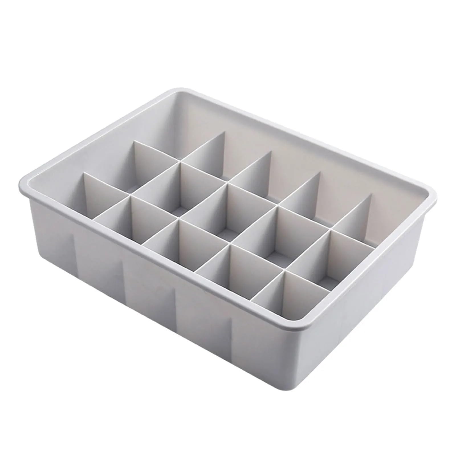 YDYAENIO Underwear Drawer Organiser Compact And Efficient Underwear Organizer For Closet Plastic underwear organiser boxes for wardrobes(15 grids Grey)