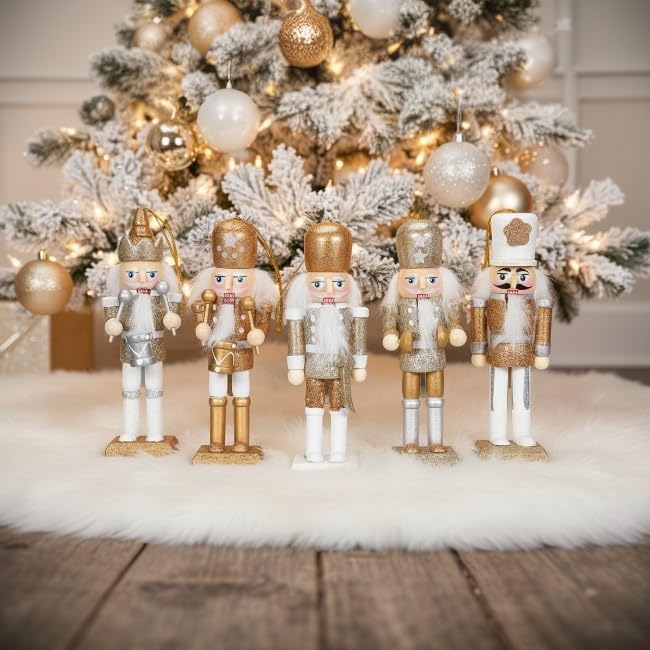 Baluue Weihnachts-Nussknacker-PuppenanhäNger Aus Holz 13Cm Kreative...