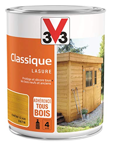 V33 Lasure Classique 4 ans, Chêne Clair 1L
