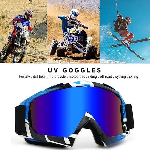 Image of Dirt Bike Goggles Motorcycle ATV Glass Riding Four Wheeler Offroad Mx Racing Helmet Goggles