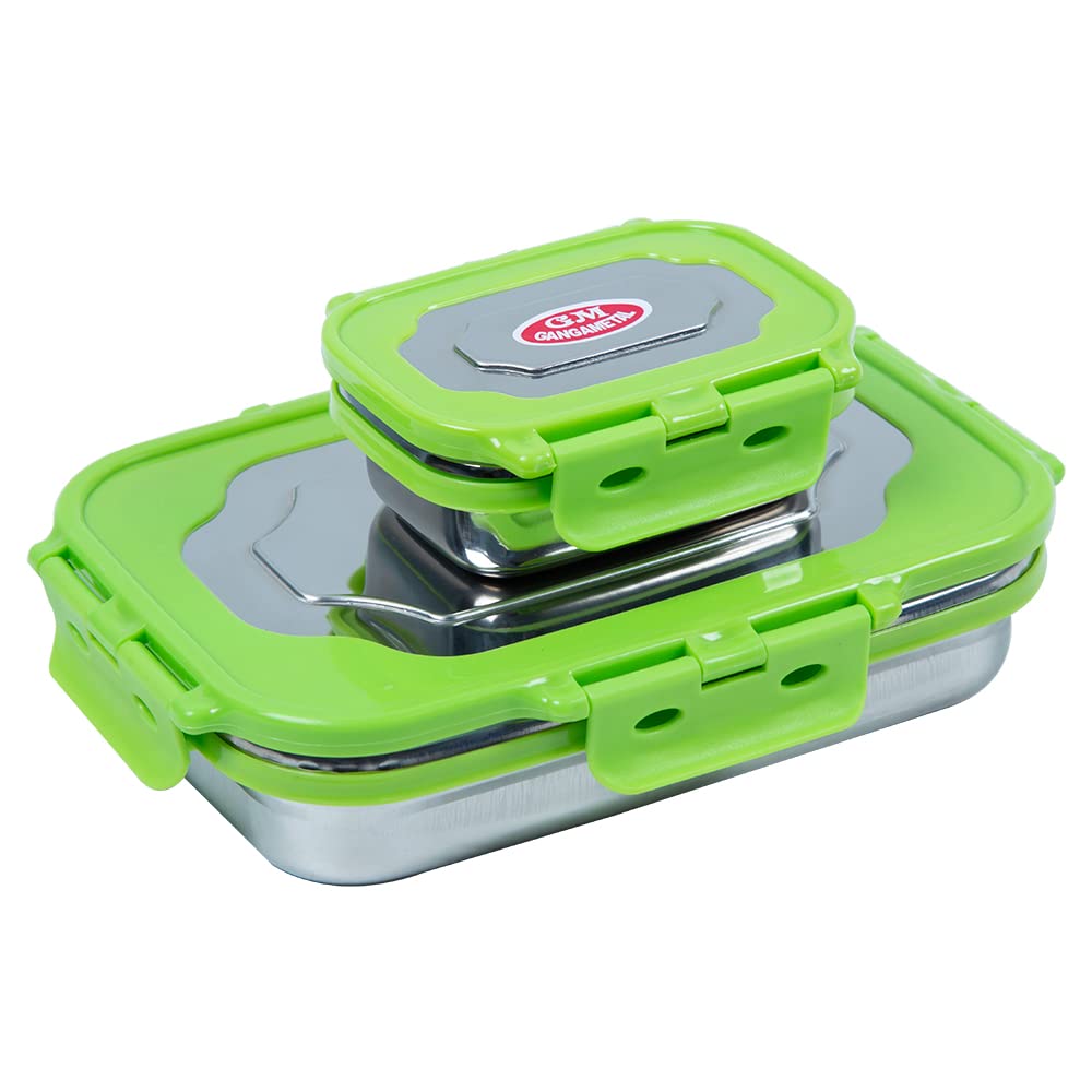 Buy GANGA Stainless Steel LunchBox with Leakproof Lid Airtight